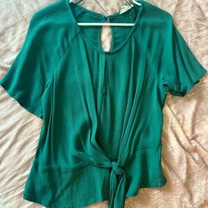 June & Hudson Green Blouse